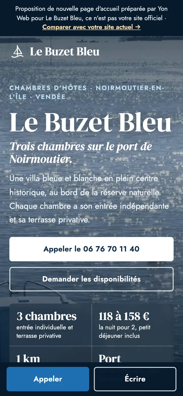 Capture mobile de la proposition